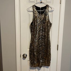Black and gold dress